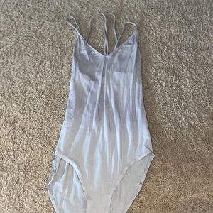 American Eagle Grey/Blue Open Back Bodysuit